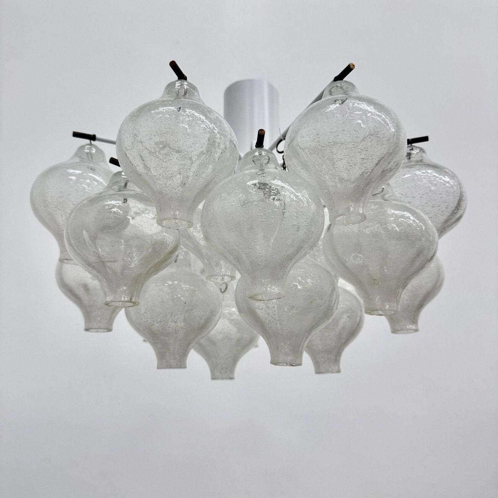 Mid-Century Tulipan glazen plafondlamp van Kalmar, Oostenrijk, ca. jaren 1960