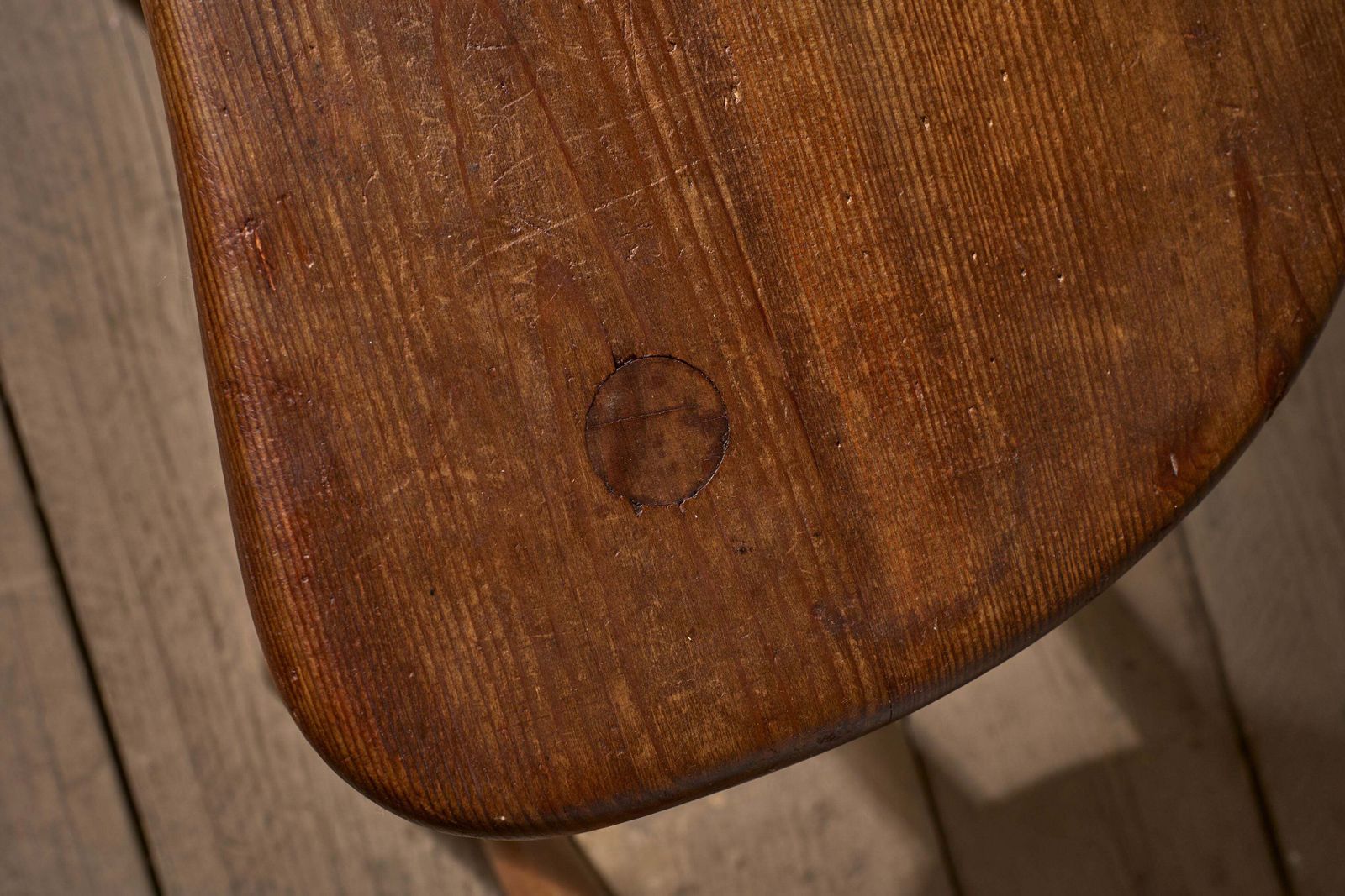 Pair Of 19th Century Pine Vernacular Stools photo Furniture