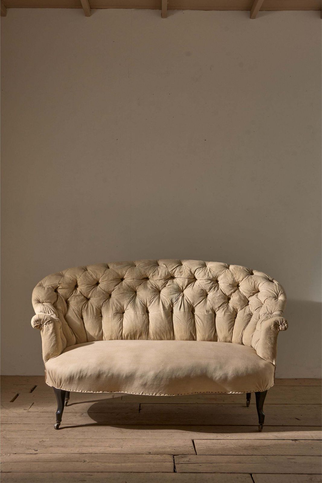 Rare Pair Of Napoleon III Buttoned Back Sofas photo buy