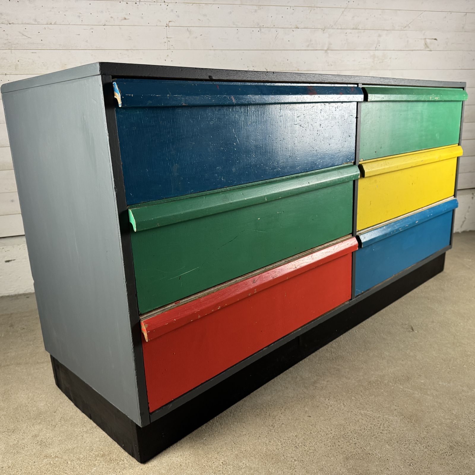 Vintage Painted School Drawers Unit photo Furniture