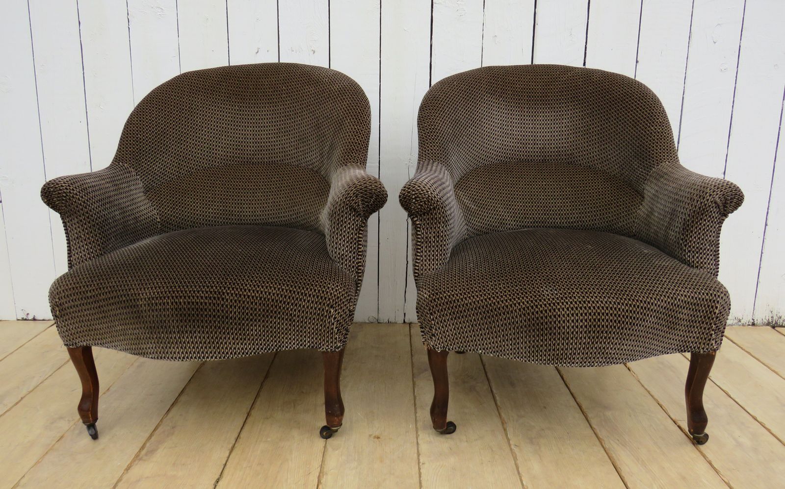 Pair Of Antique Napoleon III Tub Armchairs photo furniture