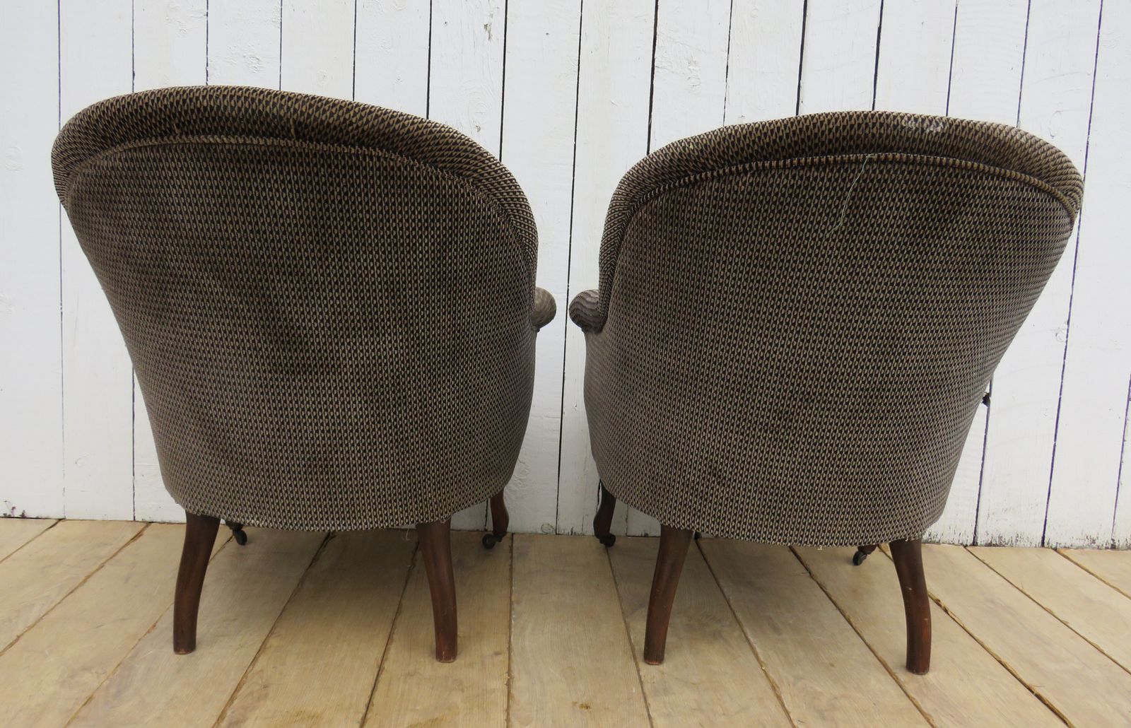 Pair Of Antique Napoleon III Tub Armchairs photo buy