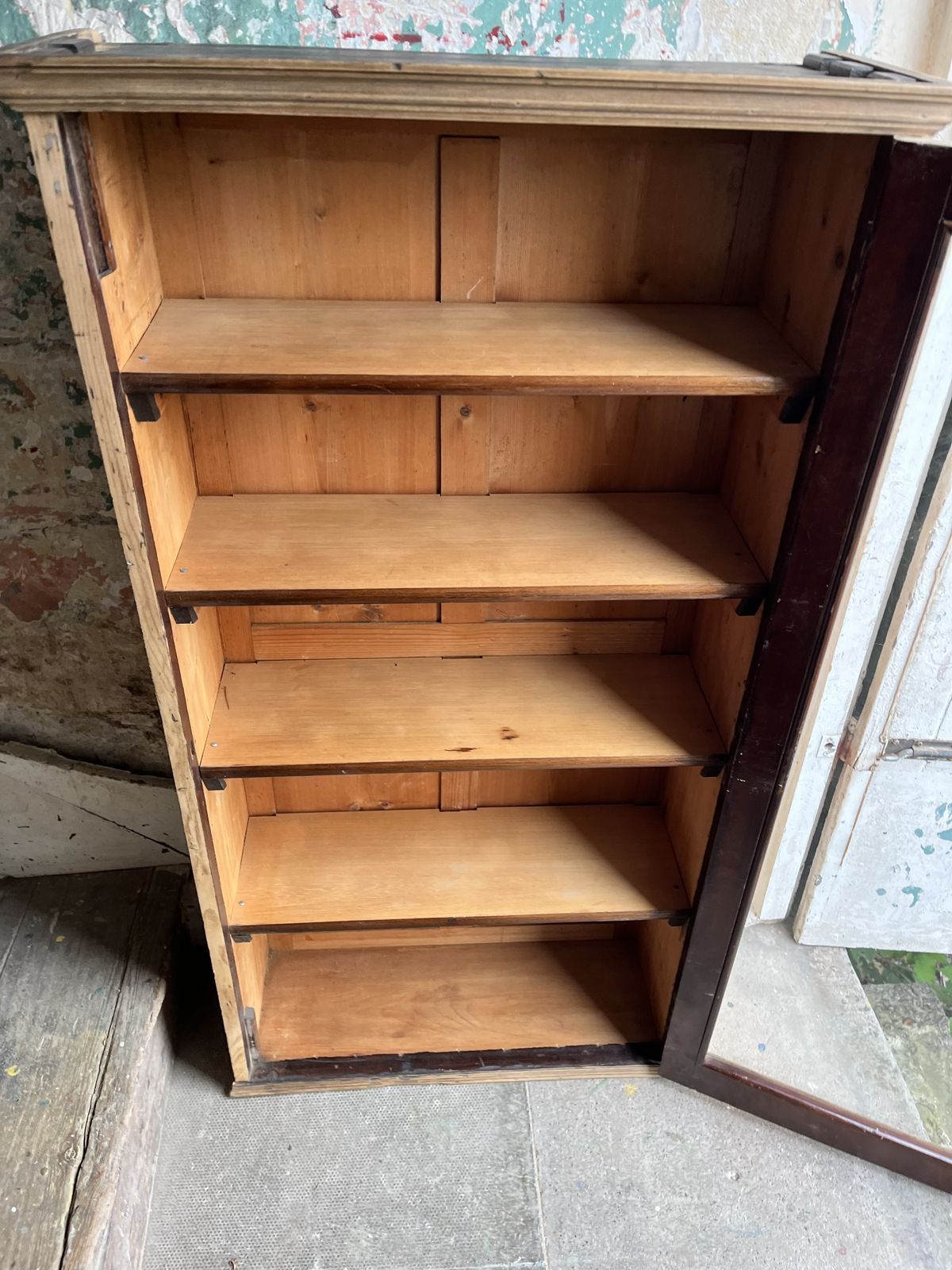 Furniture Victorian Pine Display Cabinet photo