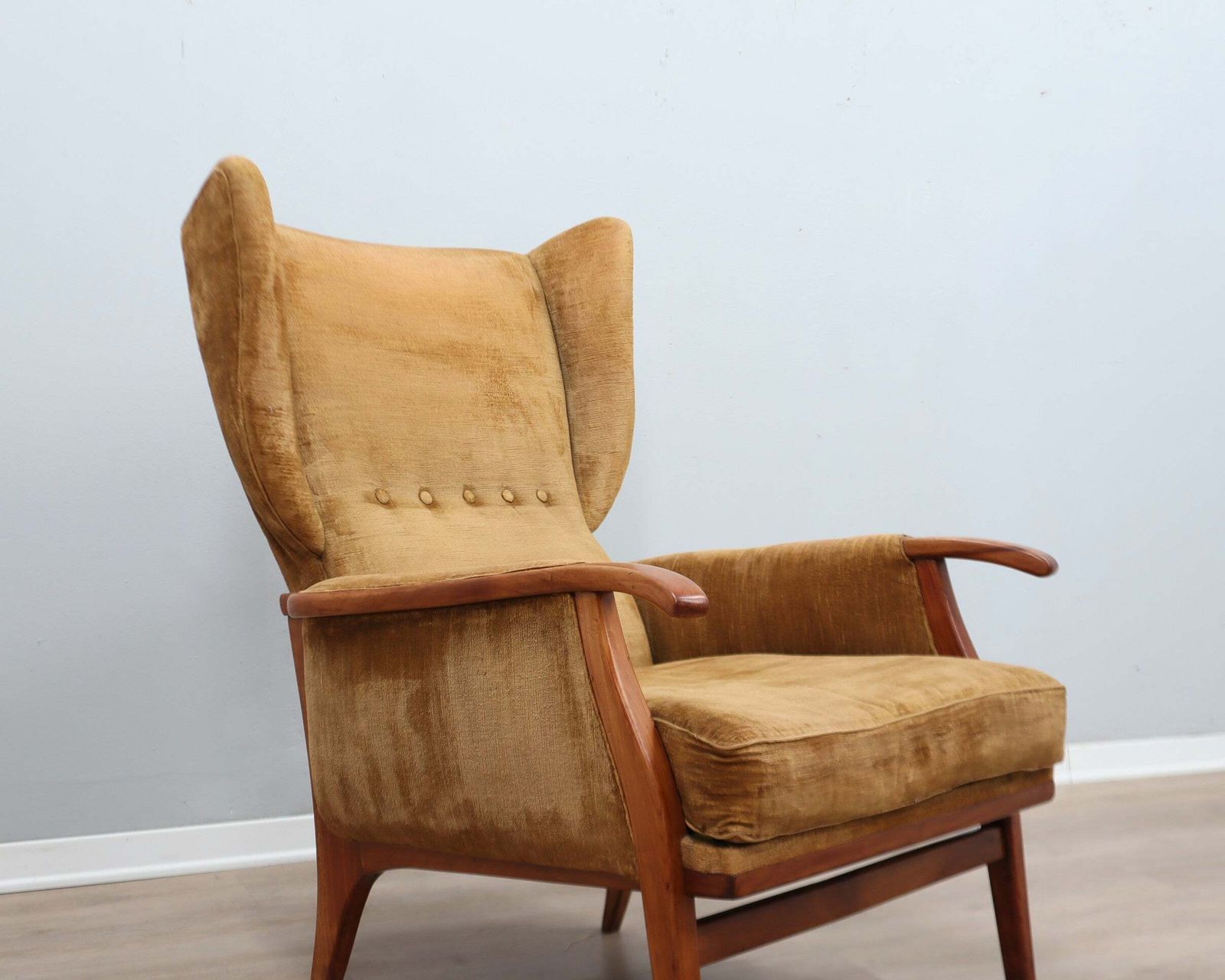 Camea Italiaanse Relaxfauteuils Dralon Velvet, Set Van 2, Ca. Jaren 1950 photo Meubels