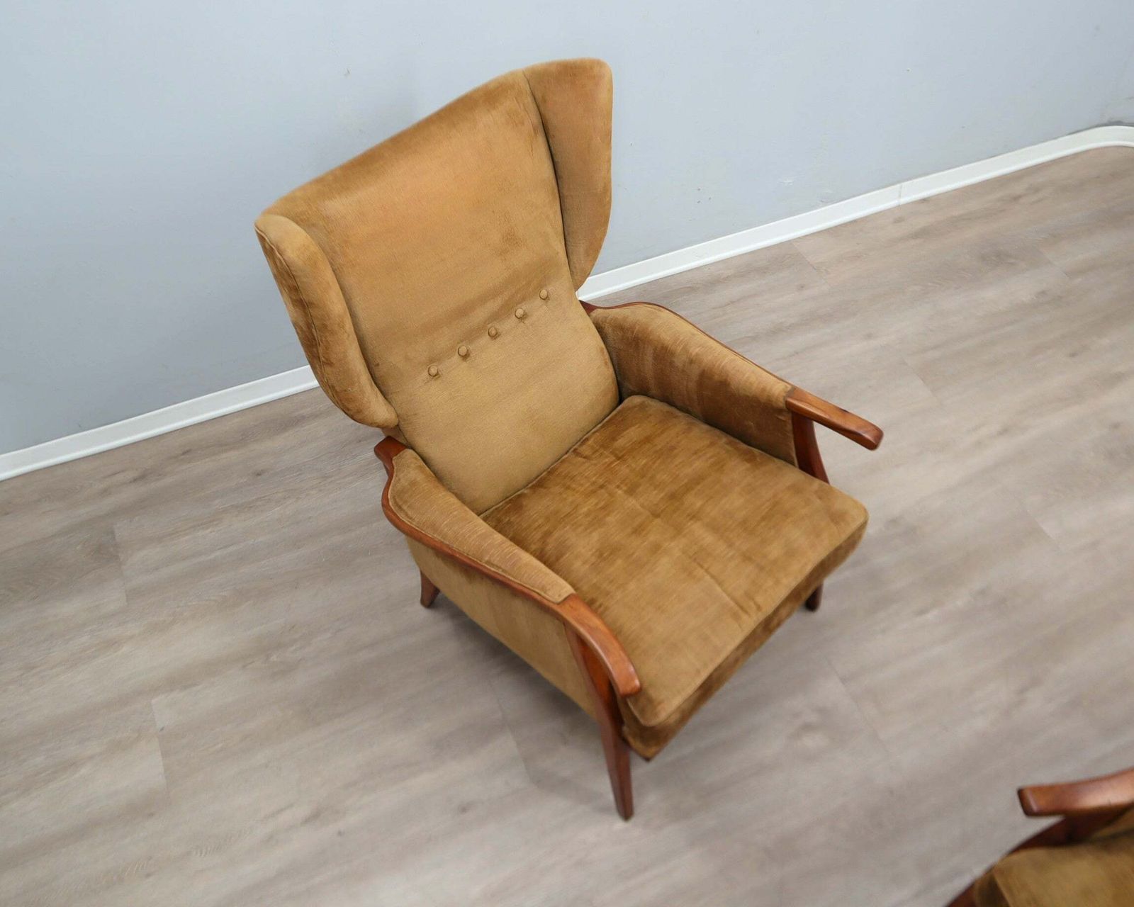 Meubels Camea Italiaanse Relaxfauteuils Dralon Velvet, Set Van 2, Ca. Jaren 1950 photo