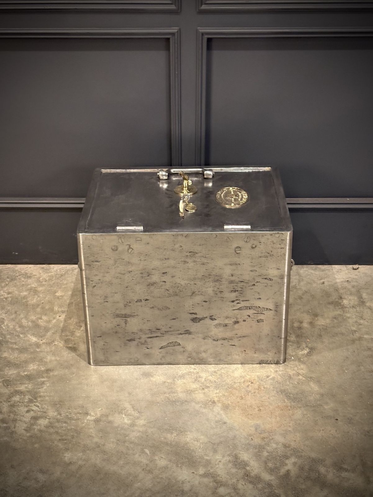 photo for sale Victorian Polished Cast Iron Safe By Samuel Withers & Co C.1860