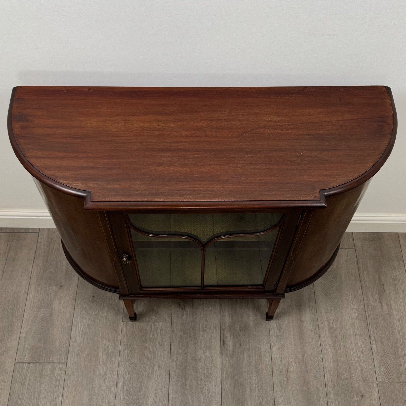 photo for sale Antique 20th Century Edwardian Display Cabinet In Mahogany ( Af 5877 )