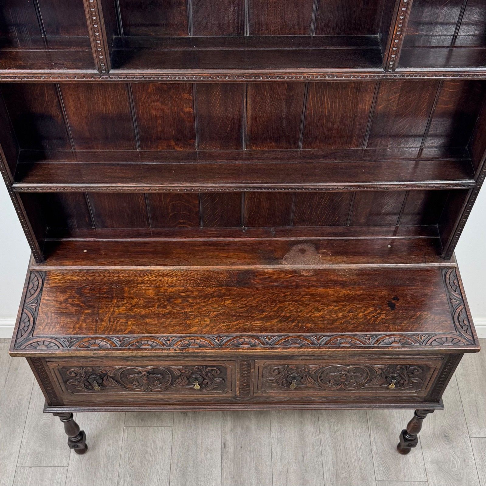 photo furniture Antique 19th Century Victorian Carved Oak Welsh Dresser ( Af 5884 )
