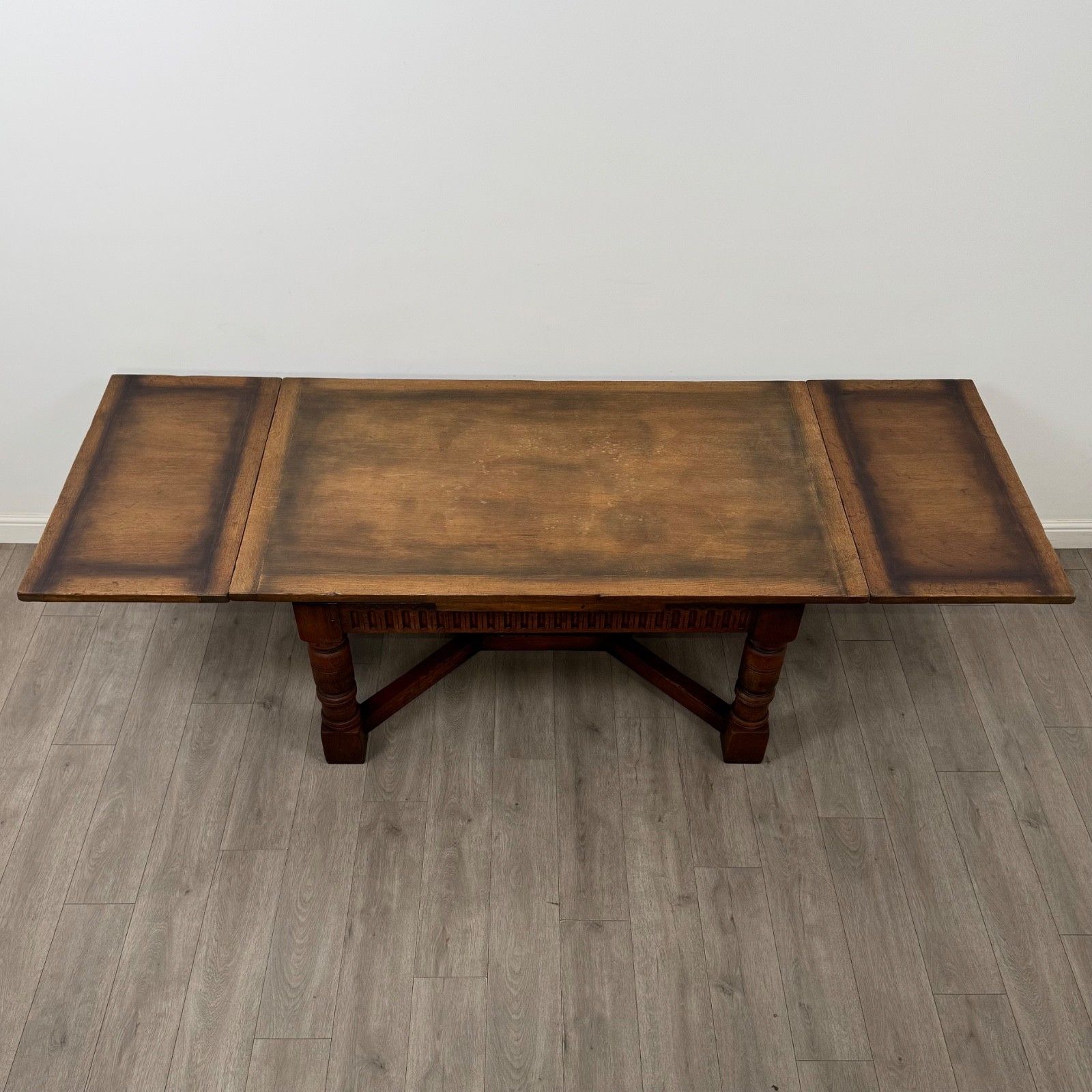 Antique 20th Century Edwardian Draw Leaf Dining Table In Oak ( Af 5908 ) photo 825.0