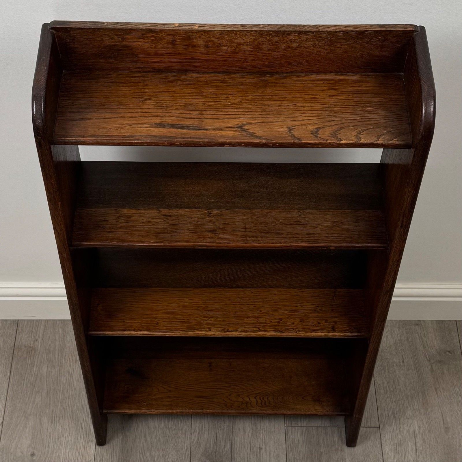 photo for sale Antique 20th Century Good Quality Open Bookcase In Oak ( Af 5889 )