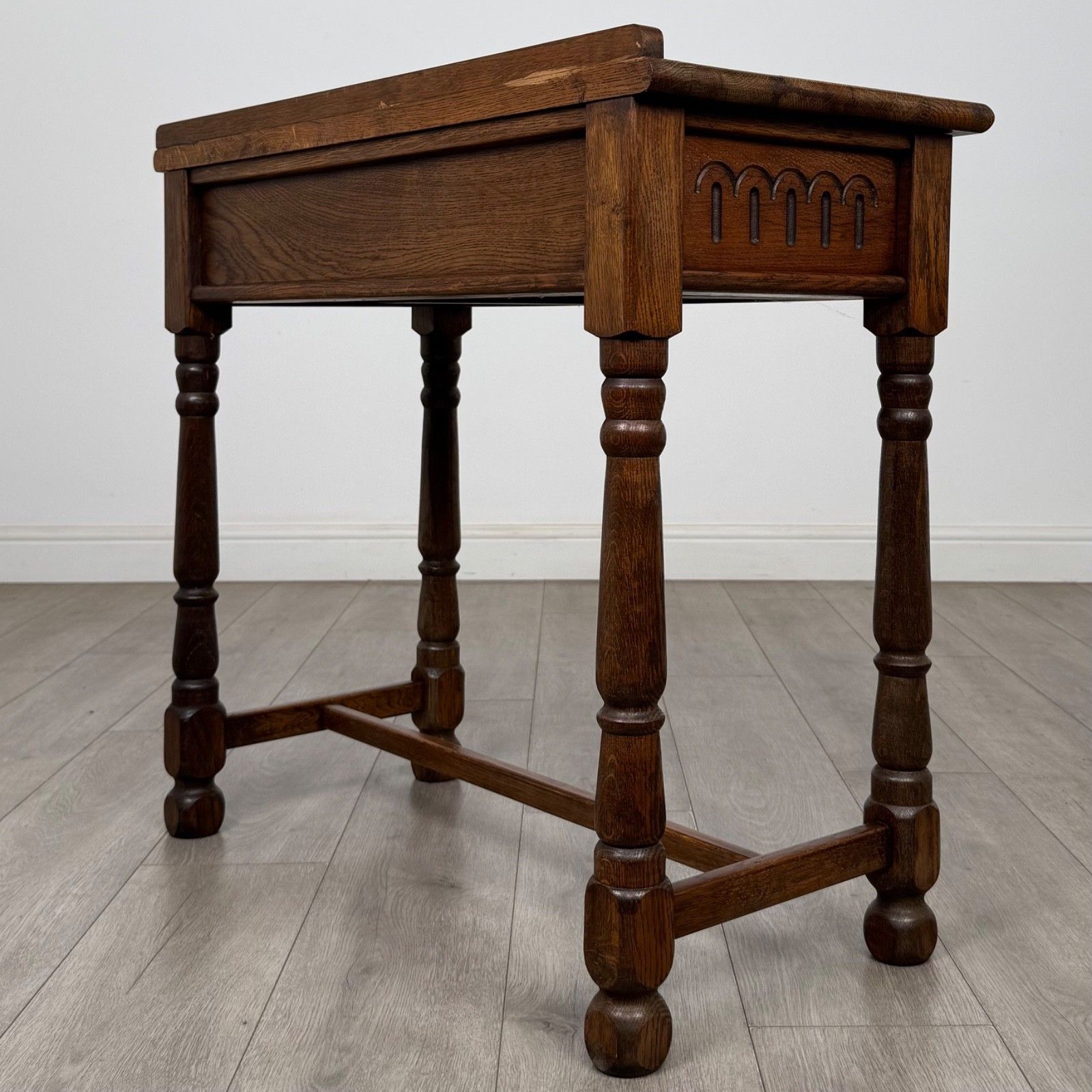 Antique 20th Century Edwardian Side Table In Oak ( Af 5832 ) photo vinterior