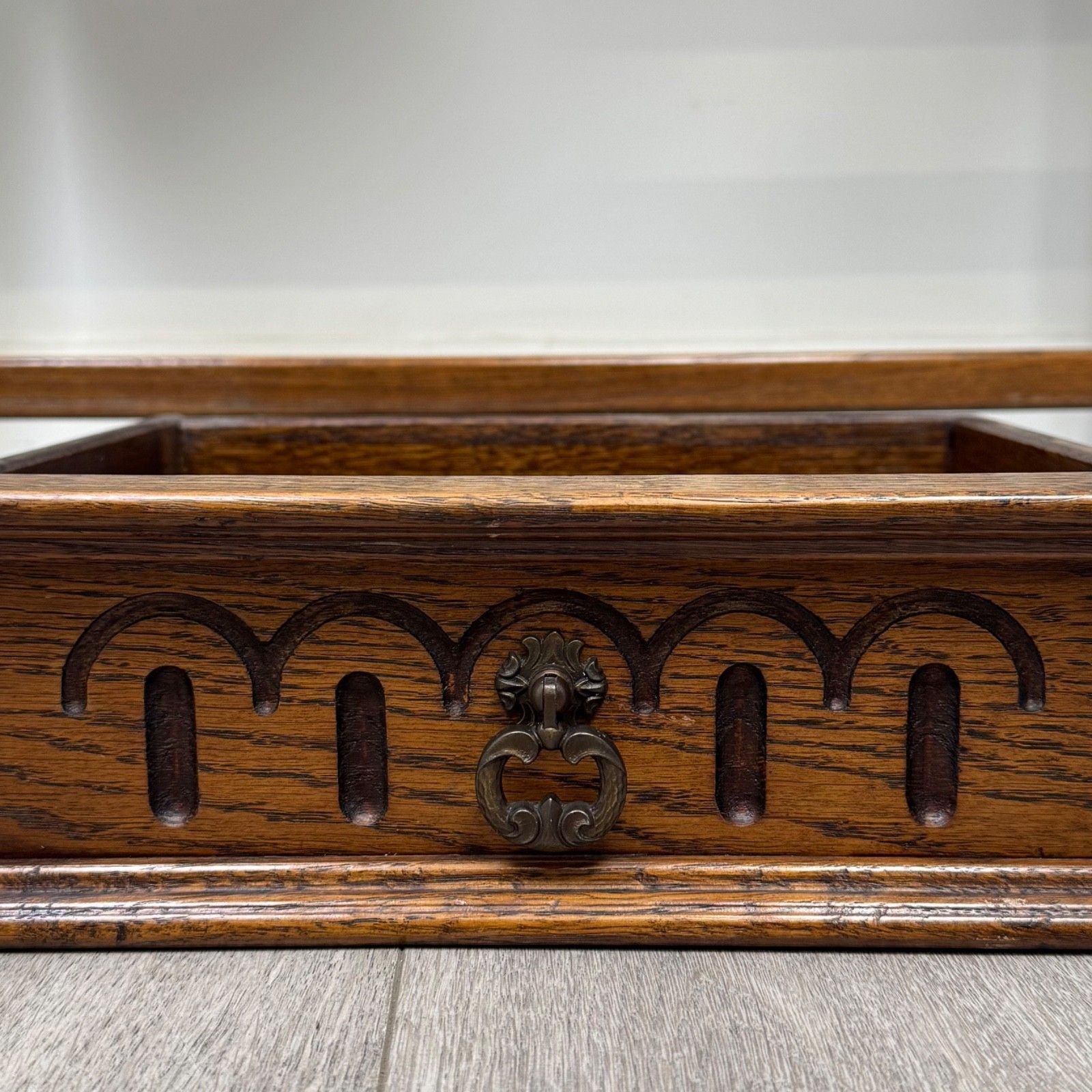 Furniture Antique 20th Century Edwardian Side Table In Oak ( Af 5832 ) photo