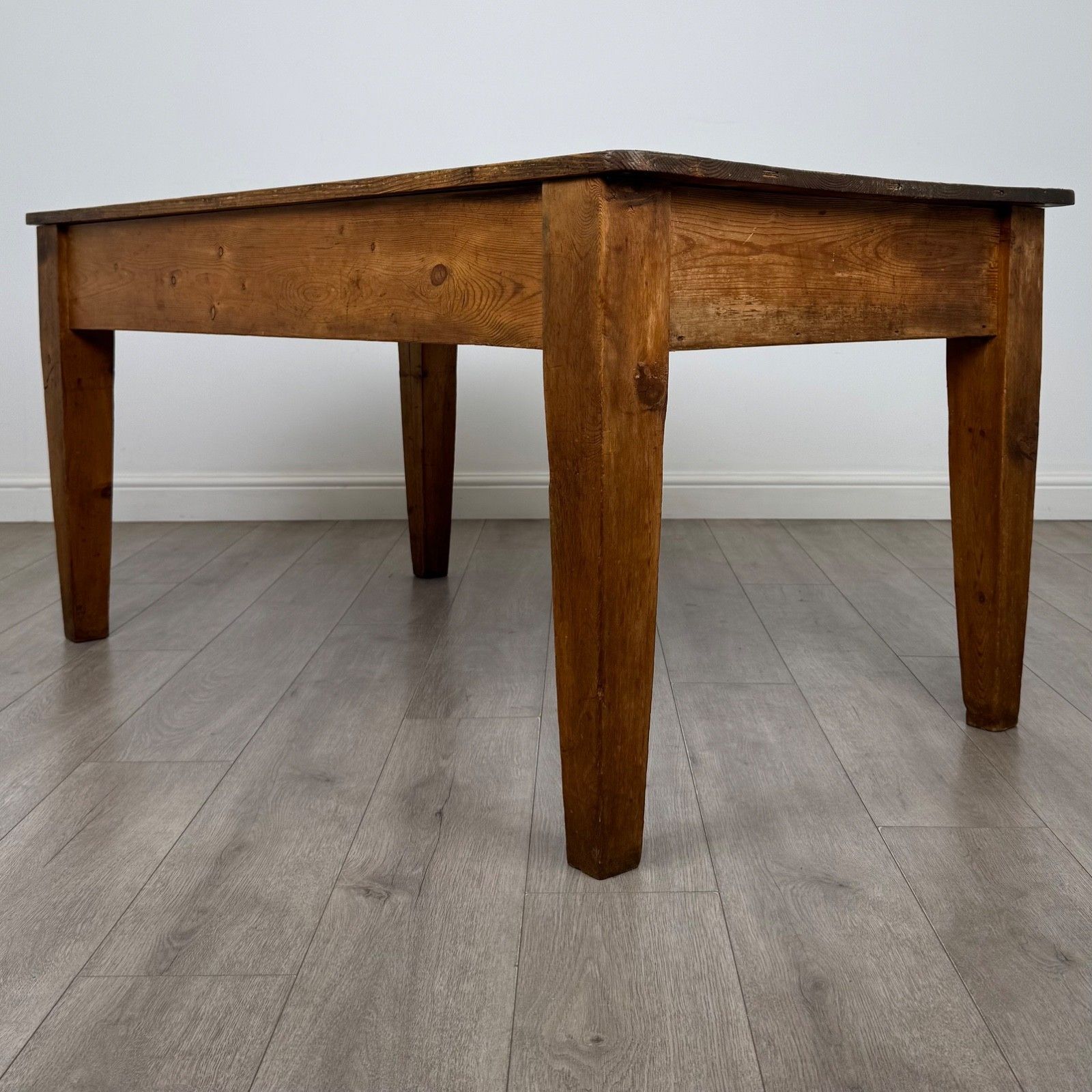 Antique 19th Century Large Farmhouse Writing Table In Pine ( Af 5880 ) photo vinterior