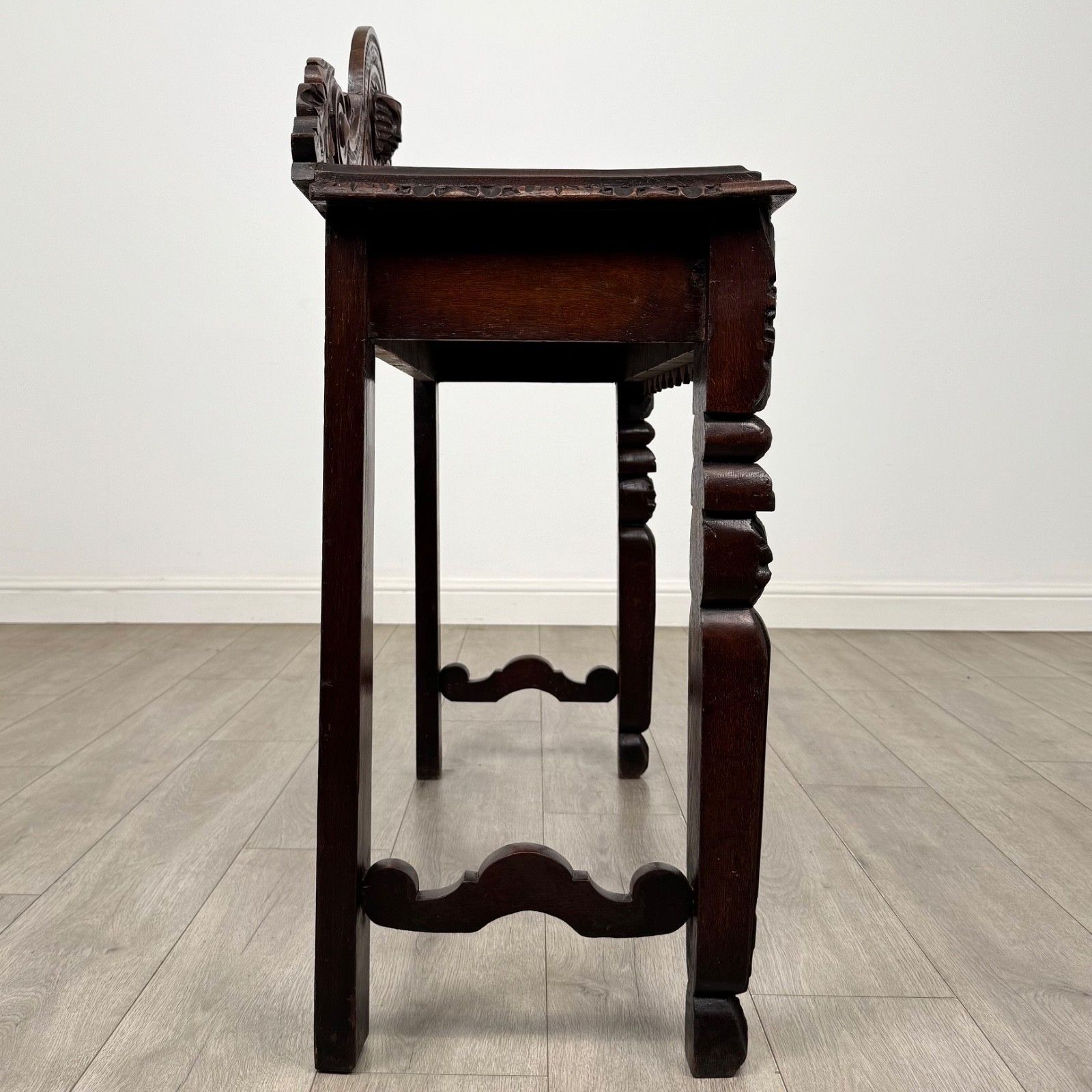 Antique 19th Century Carved Oak Victorian Side Table ( Af 5888 ) photo buy