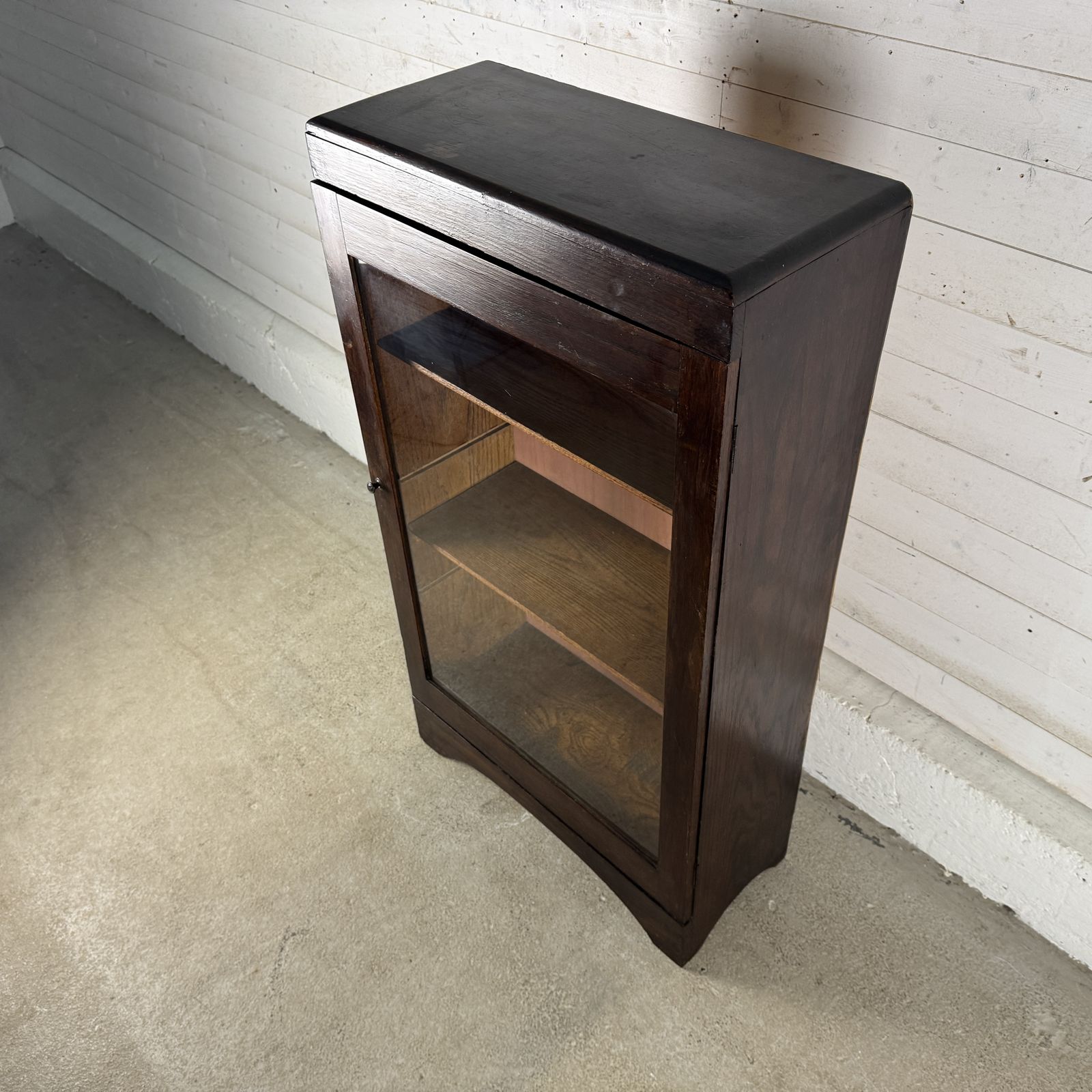 Vintage 1940s Glazed Oak Cabinet photo buy