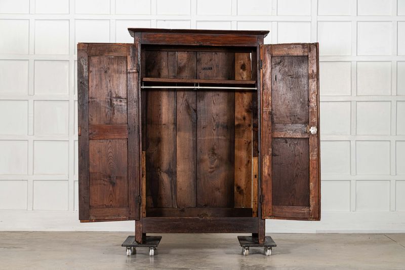 18thc French Povincial Ash Diamond Point Armoire photo for sale