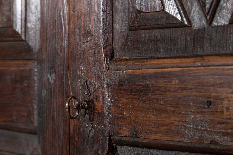 photo vinterior 18thc French Povincial Ash Diamond Point Armoire