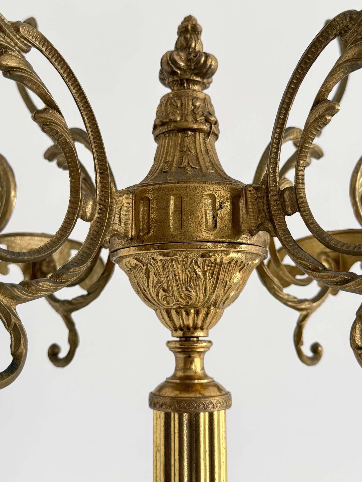 Vintage Brass Coat Rack With Rotating Crown And Decorative Three Leg Base photo vinterior