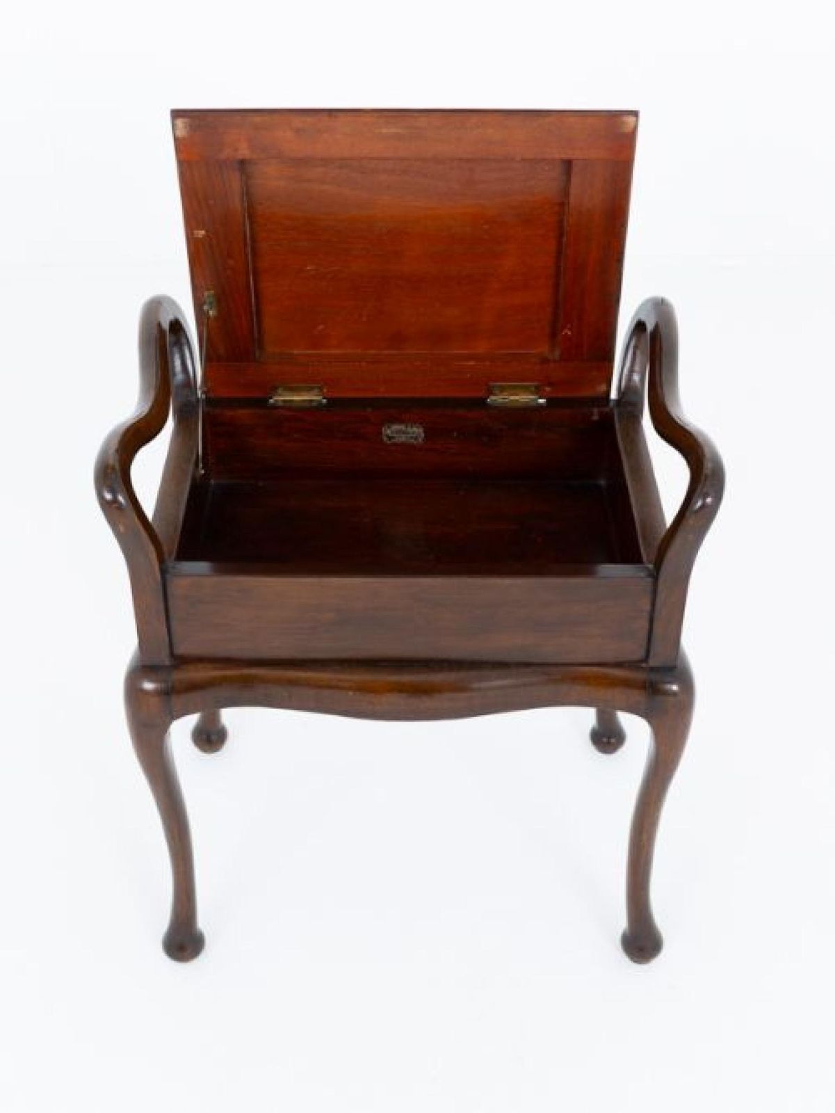 Period Edwardian Piano Stool Mahogany Seat 1900 photo furniture