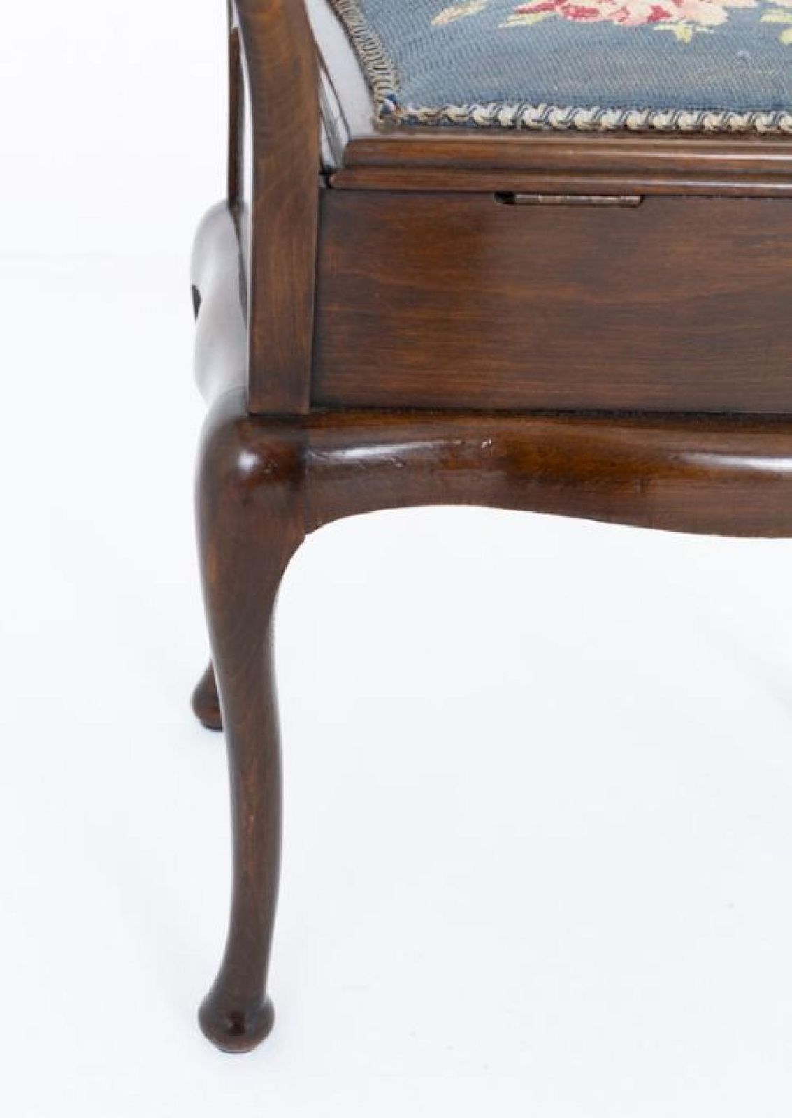 Period Edwardian Piano Stool Mahogany Seat 1900 photo for sale