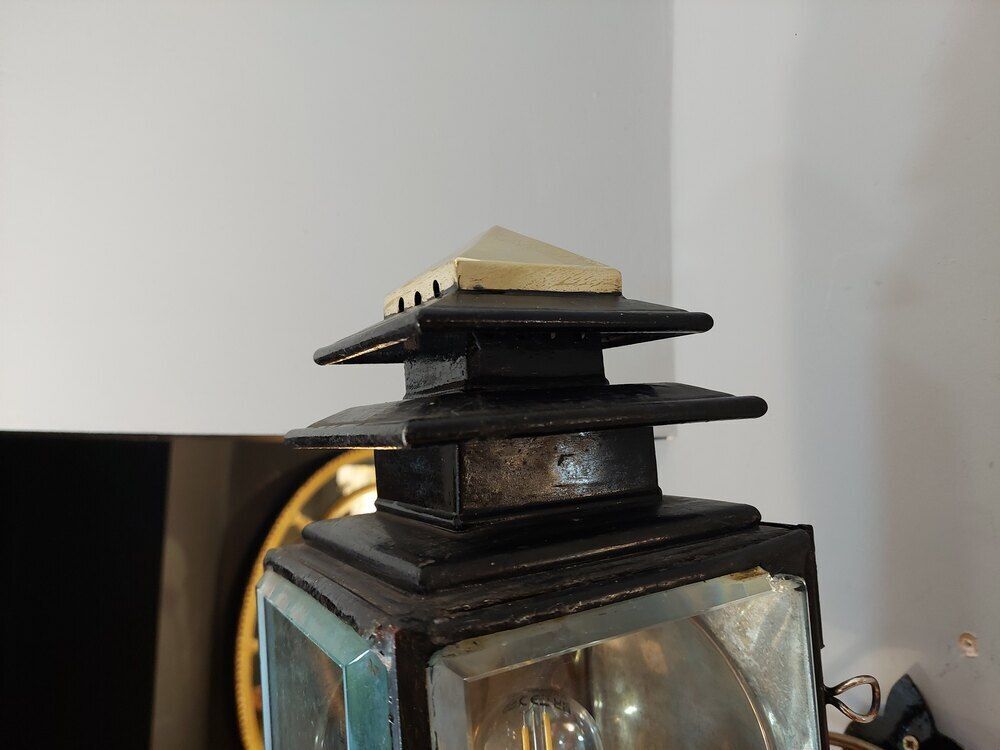 Brass And Cast Iron Coach/Carriage Lamp photo for sale