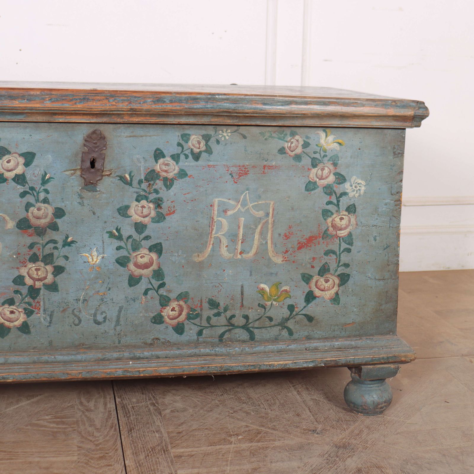 Swedish Marriage Chest, 1800s photo for sale