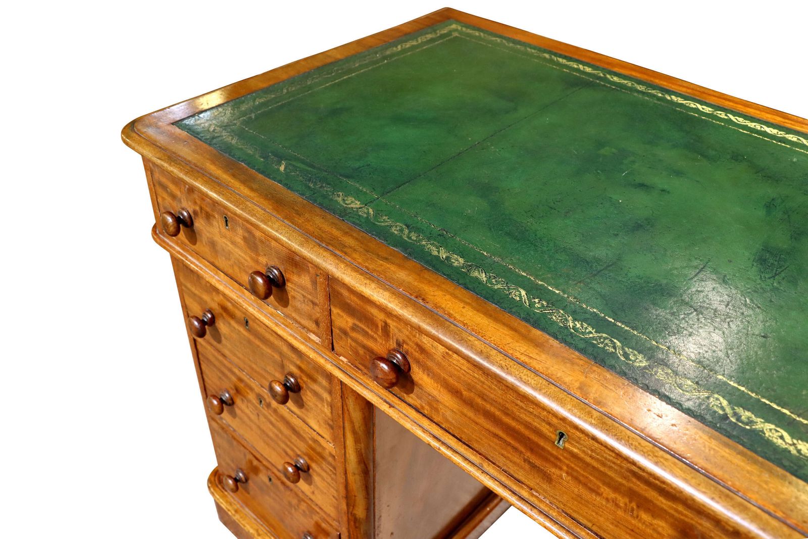 Fine Victorian Maple & Co Pedestal Desk photo 1553.0