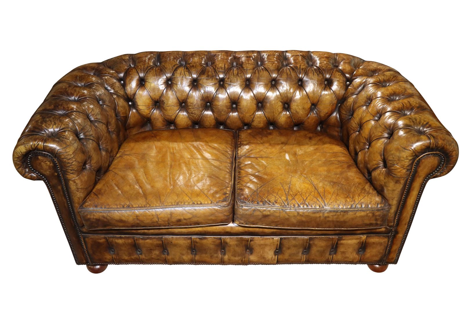 Good Quality Two Seater Leather Chesterfield photo for sale