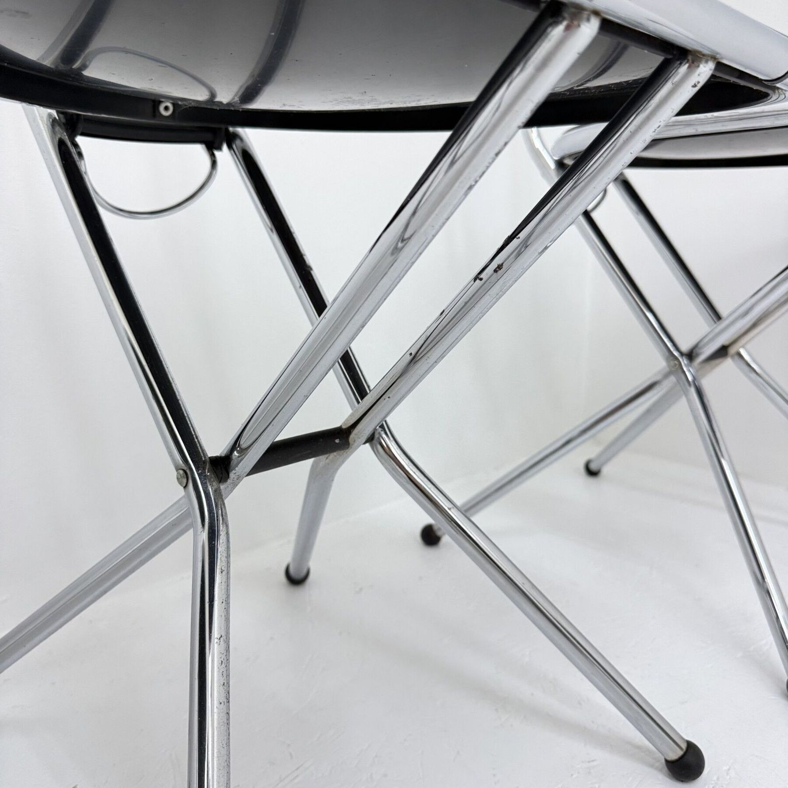 Mobilier Lot de 4 chaises pliantes post-modernes par Niels Gammelgaard pour Ikea, années 1980 photo