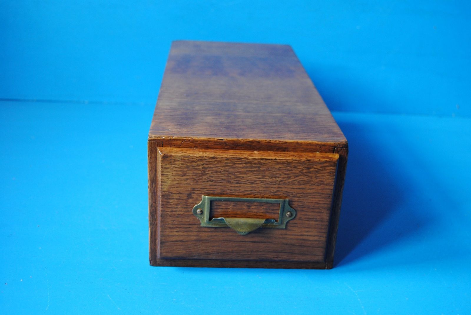 Vintage Oak Library Card Index Storage Drawer photo for sale