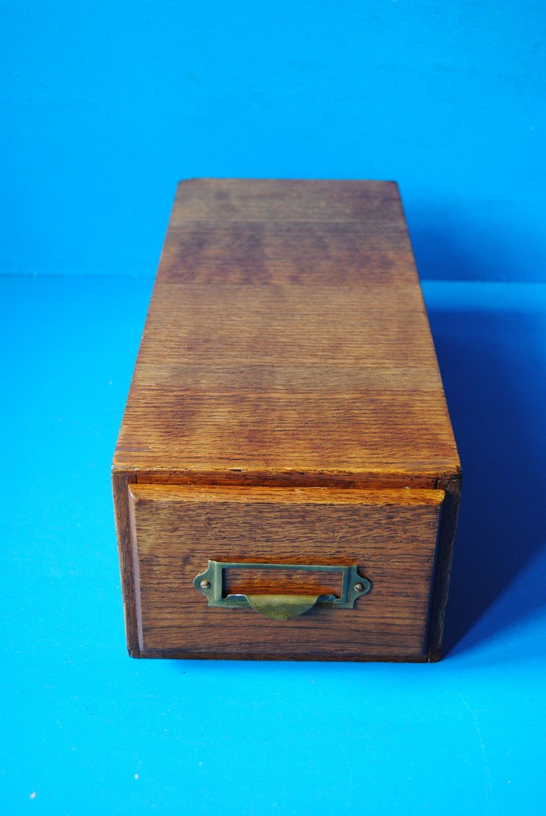 Vintage Oak Library Card Index Storage Drawer photo Furniture