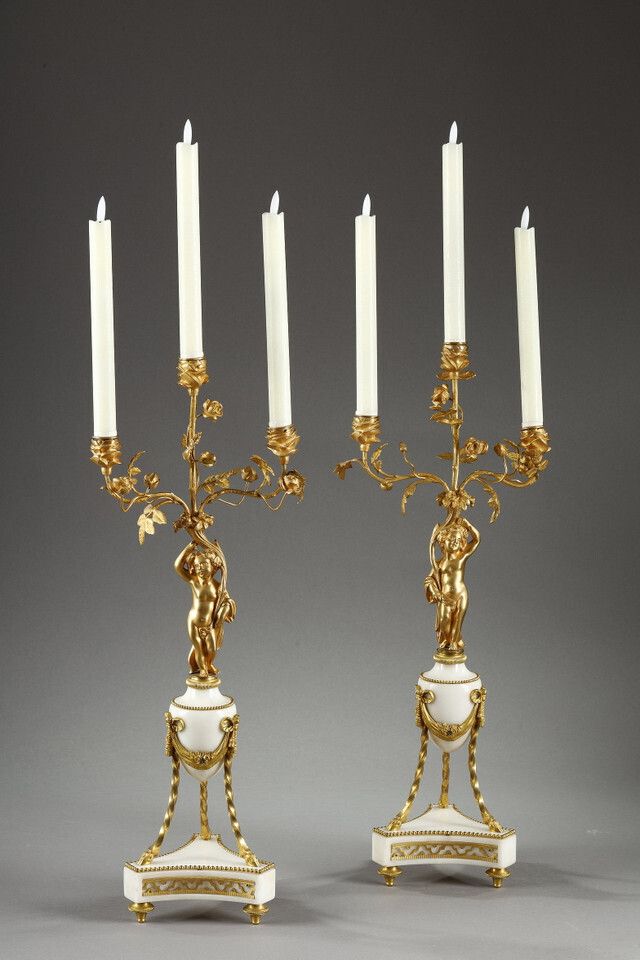 Pair Of Louis XVI Style Candelabra photo for sale