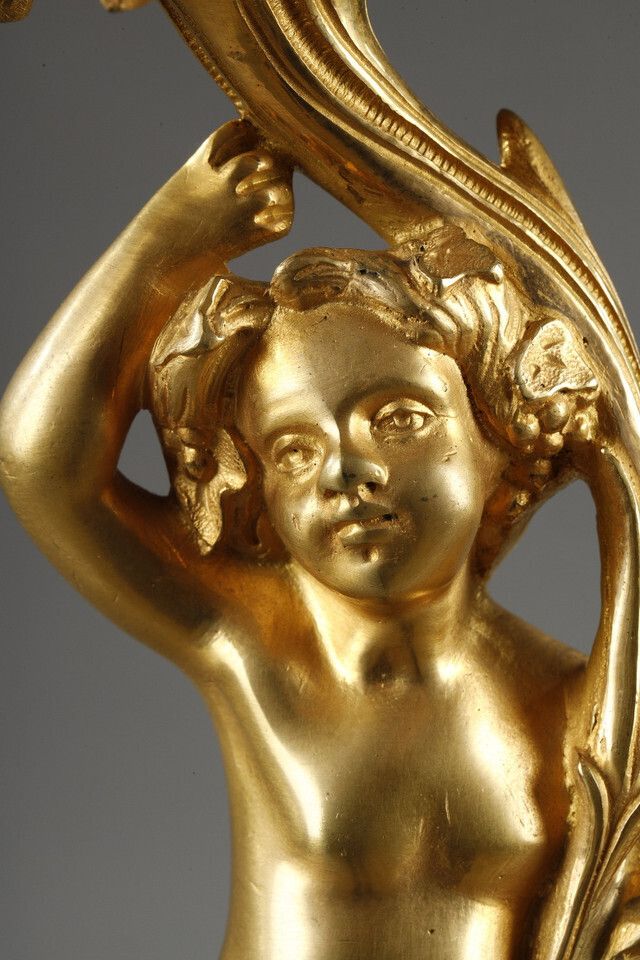 photo vintage Paar kandelaars in Louis XVI-stijl