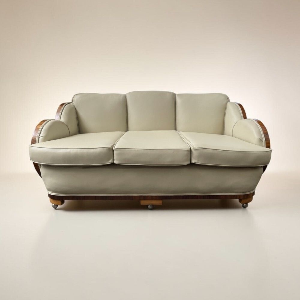 A Fine Art Deco Three Seater Sofa By Harry And Lou Epstein photo for sale