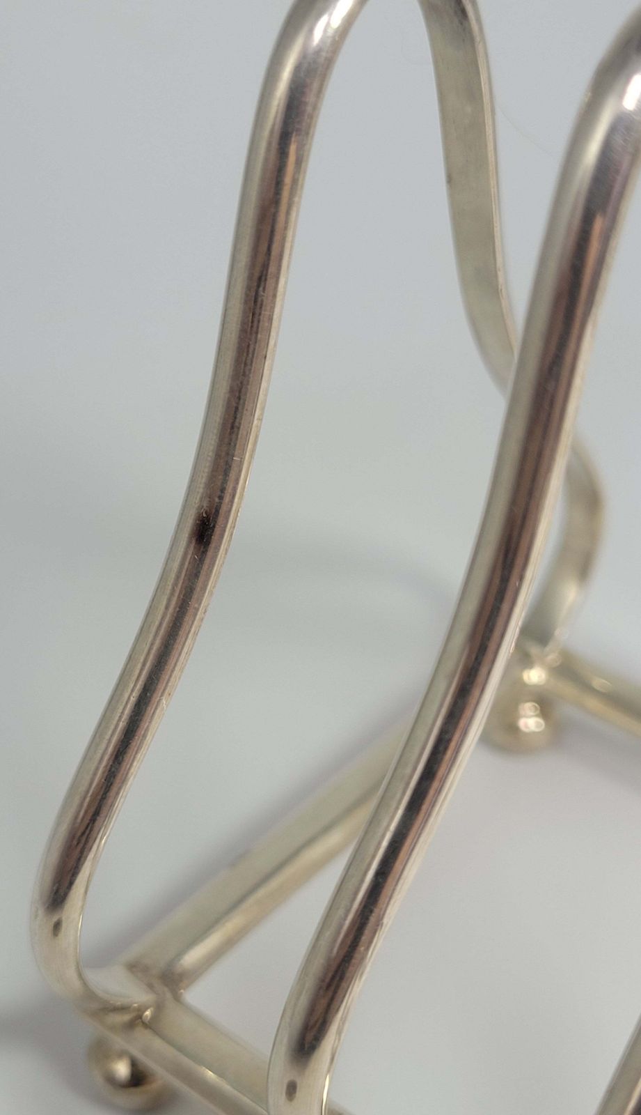 photo vinterior Sheffield Silver Toast Rack Hallmarked English Edwardian 1900 Tableware