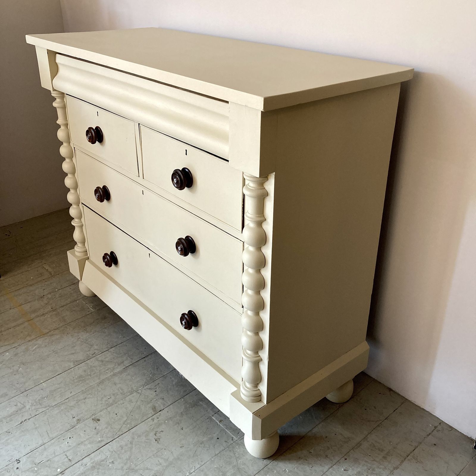 Painted Antique Chest Of Drawers With Bobbin Detail photo buy