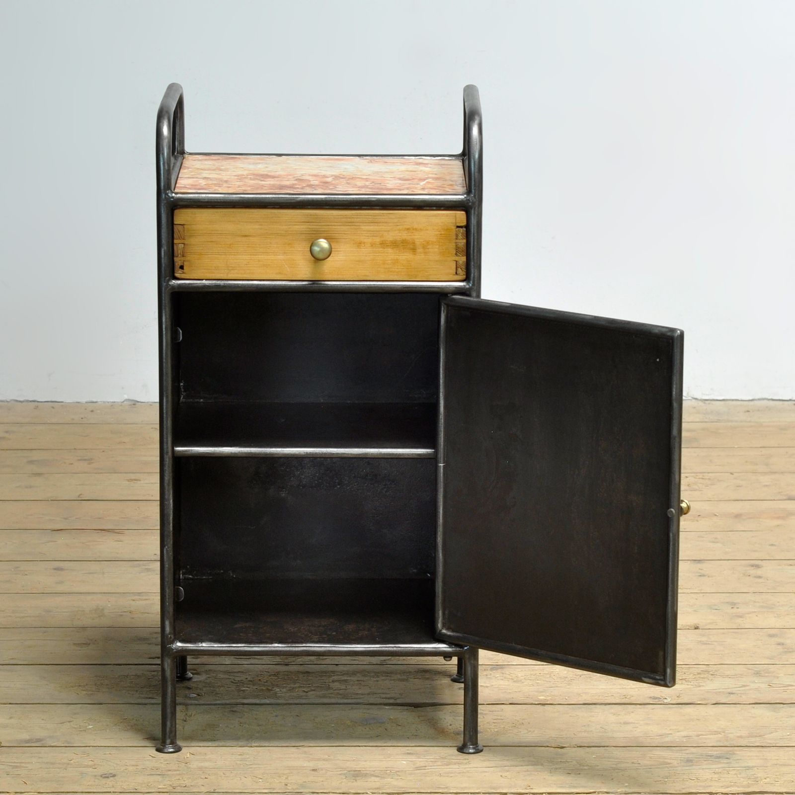 Nightstand With Marble Top, Circa 1920 photo Furniture