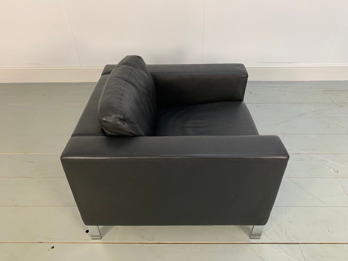 photo furniture Walter Knoll Foster 503.10 Armchairs In Black Leather, Set Of 2