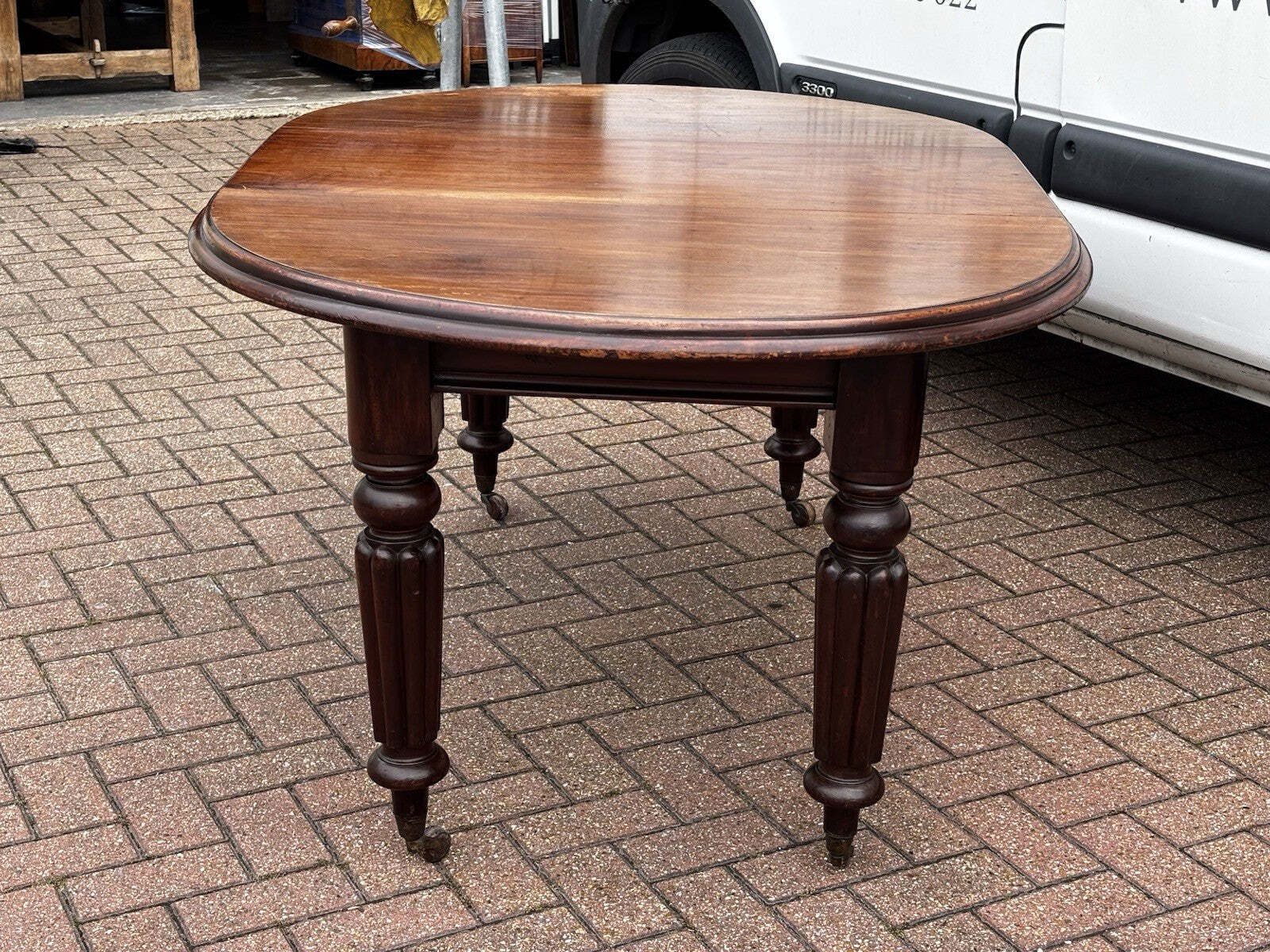 Victorian Extending Mahogany Dining Table & 4 Chairs photo for sale