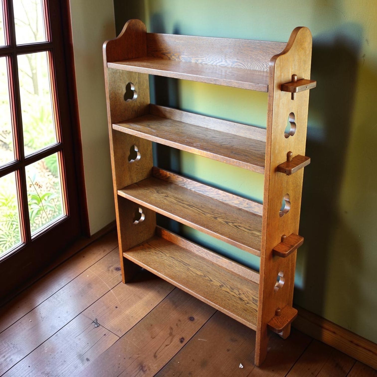 Arts And Crafts Oak Open Bookshelf Sedley For Liberty Co
