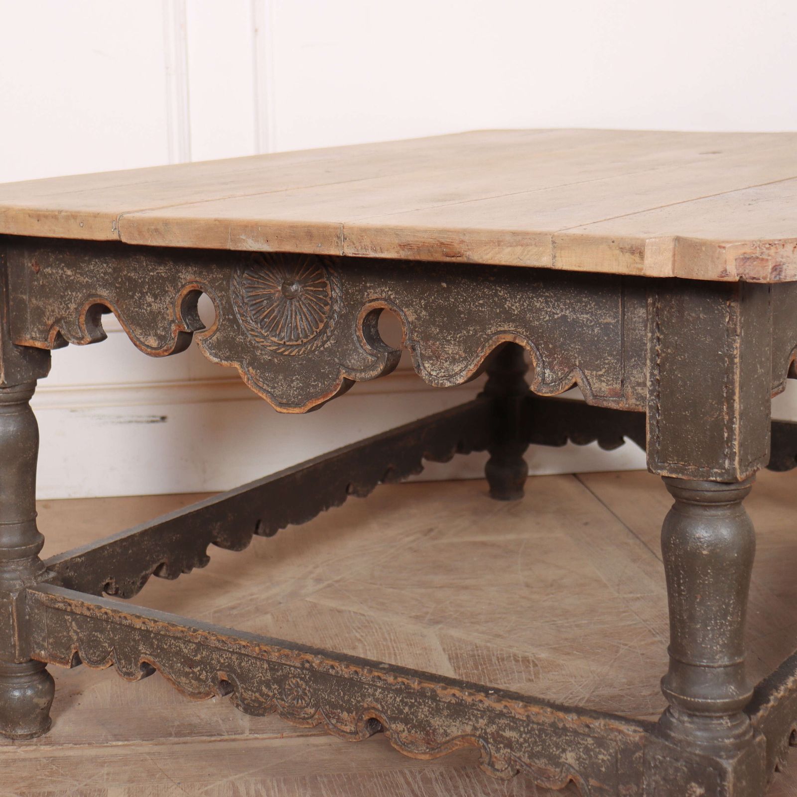 Furniture Danish Painted Coffee Table, 1800s photo