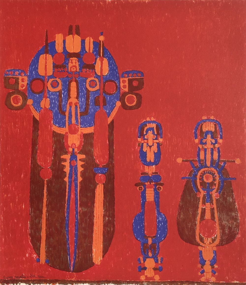 Pierre Courtin Gesigneerde Lithografie Conjonction Des Sexes 1972