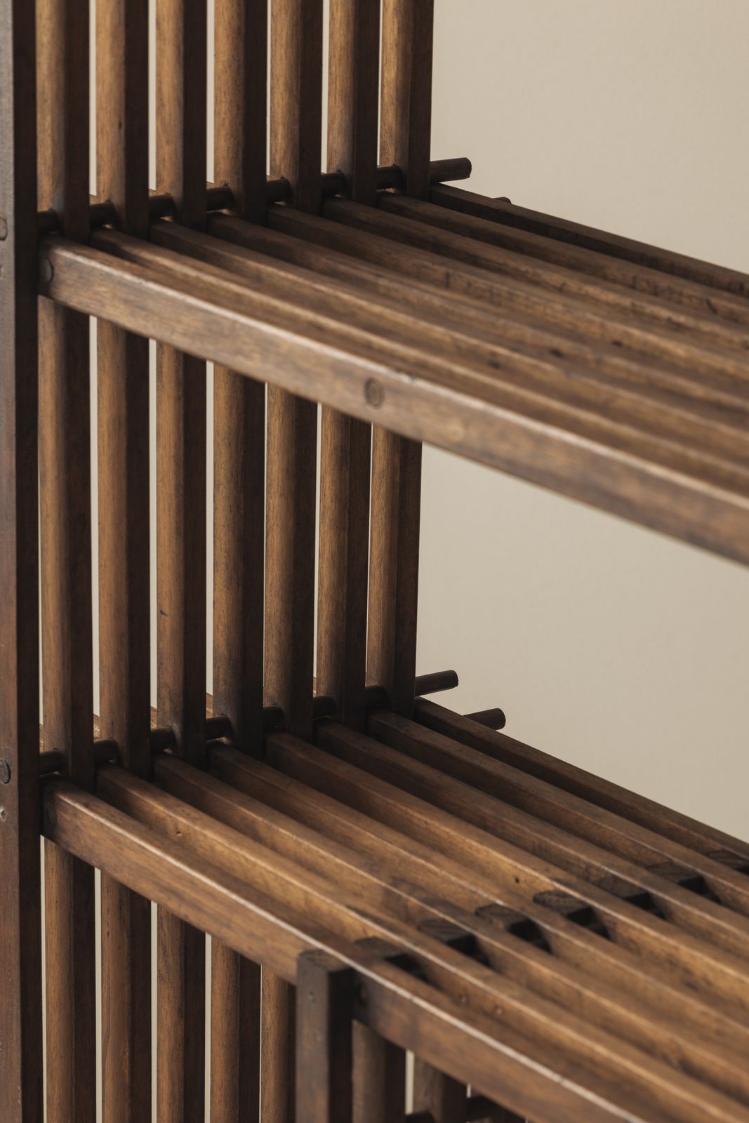 photo vinterior Architectural French Oak Bookcase / Cabinet From The 1950s