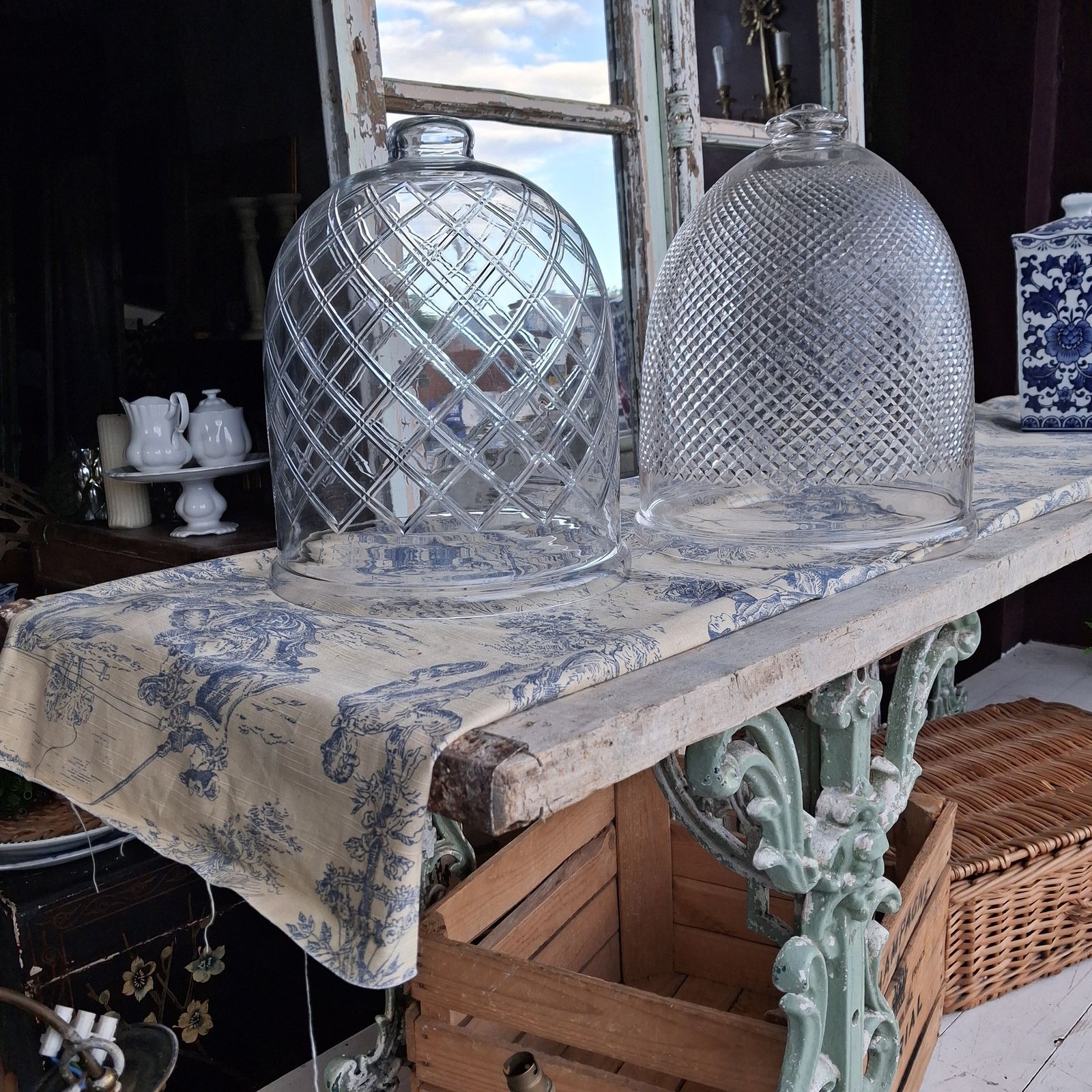 Pair Of Decorative Glass Domes photo 100.0