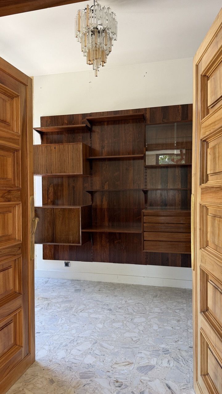Scandinavian Modular Wall Shelf In Rosewood, Poul Cadovius, 1960s photo 9000.0
