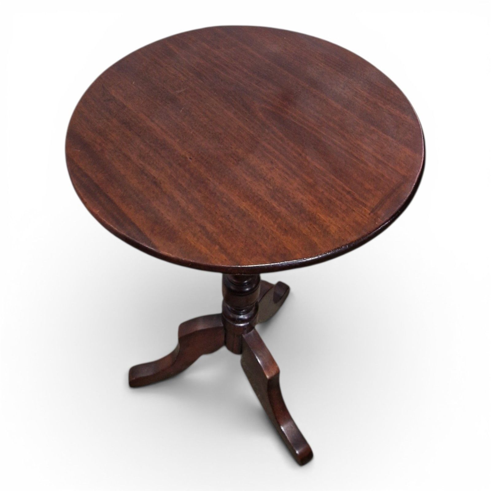 Furniture Mahogany Wine Table Pedestal Side Table Victorian Style Solid Wood Occasional photo