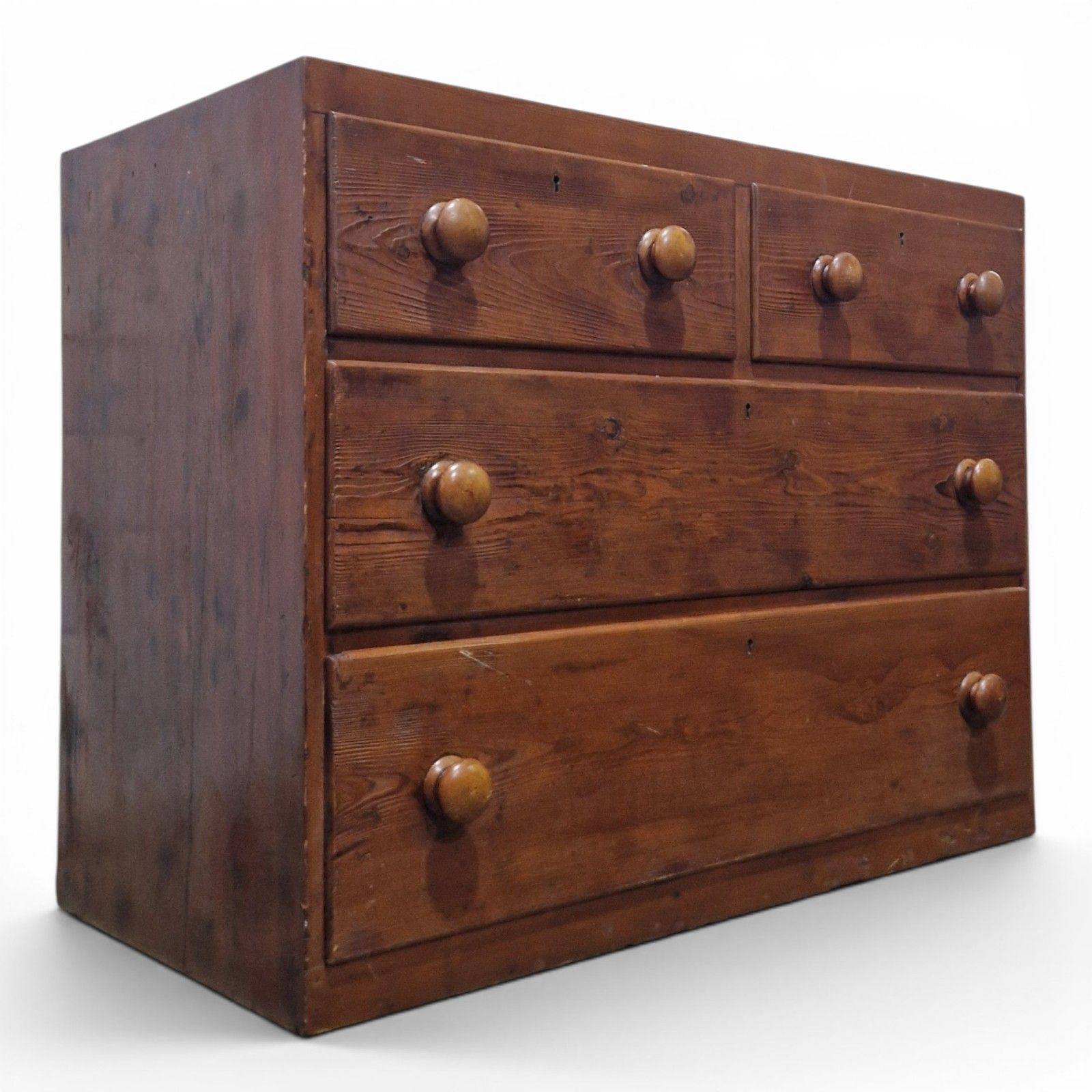 Victorian Pine Drawers Antique Cottage Farmhouse Chest Of 4 Drawers Rustic photo for sale