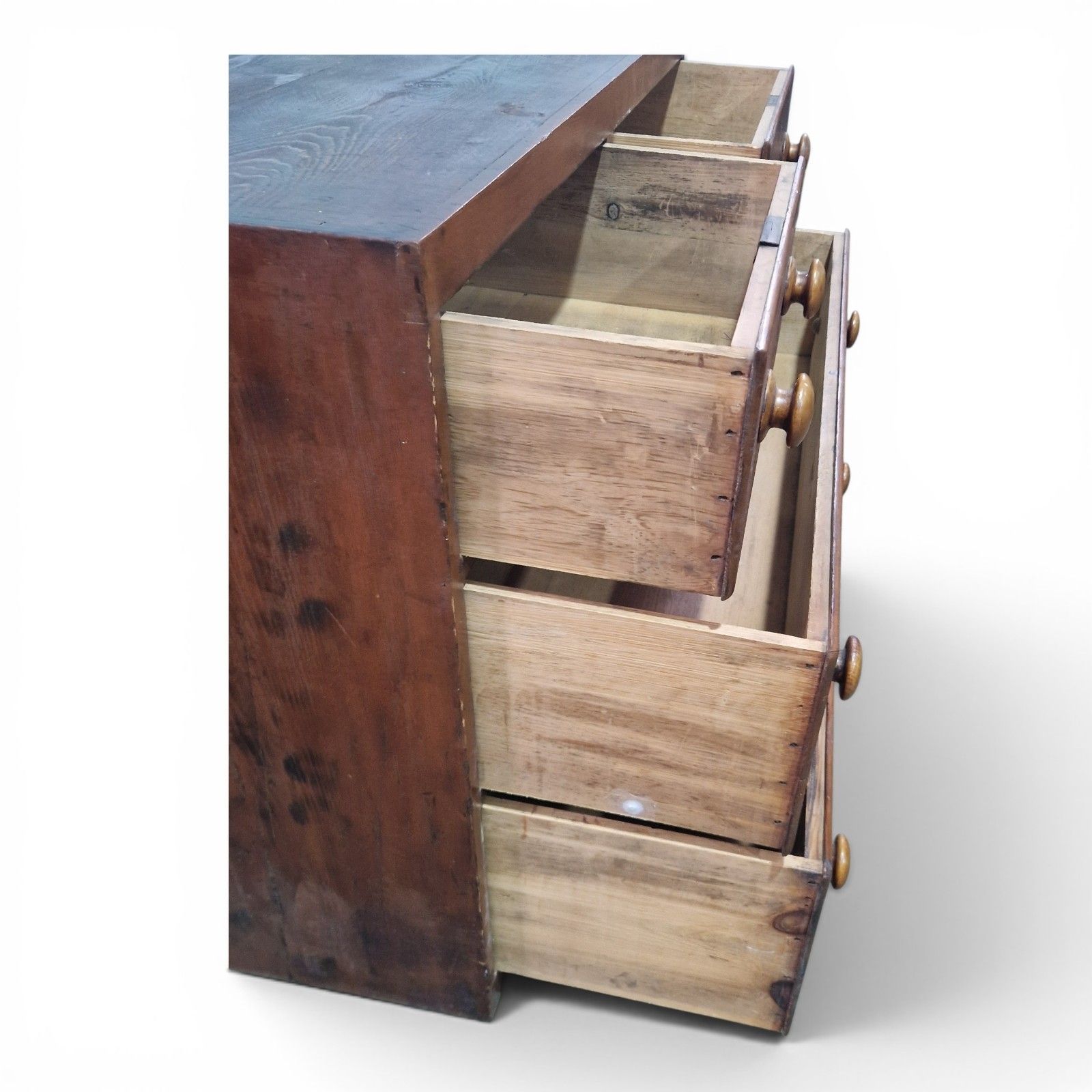Furniture Victorian Pine Drawers Antique Cottage Farmhouse Chest Of 4 Drawers Rustic photo