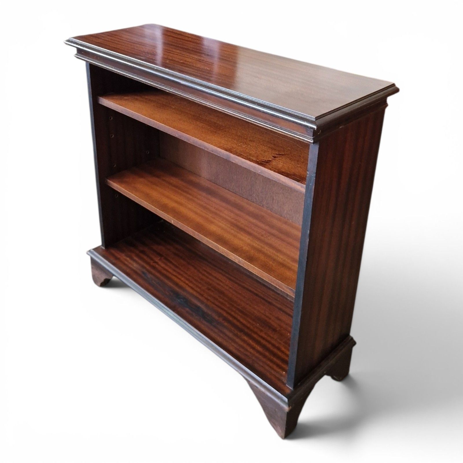 Mahogany Open Bookcase Display Cabinet Adjustable Shelves Antique Style photo for sale