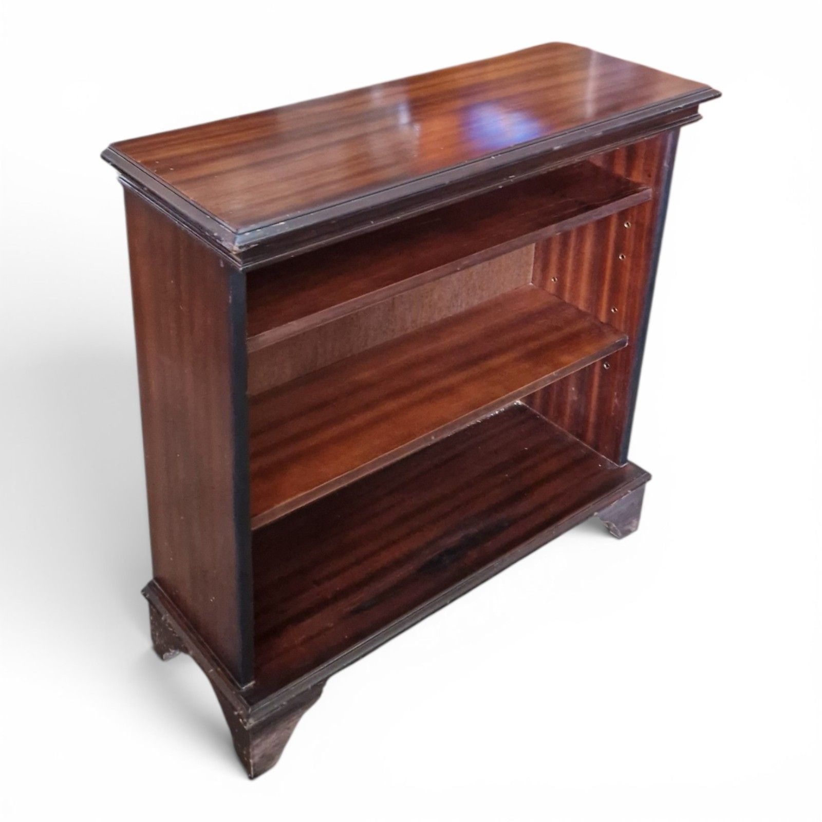 Mahogany Open Bookcase Display Cabinet Adjustable Shelves Antique Style photo Furniture